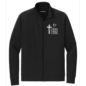 1 Cross 3 Nails 4 Given Happy Easter Day Jesus Stretch Full-Zip Cadet Jacket