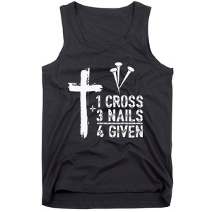 1 Cross 3 Nails 4 Given Happy Easter Day Jesus Tank Top