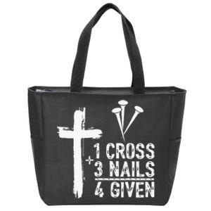 1 Cross 3 Nails 4 Given Happy Easter Day Jesus Zip Tote Bag