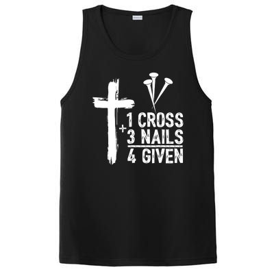 1 Cross 3 Nails 4 Given Happy Easter Day Jesus Christian PosiCharge Competitor Tank