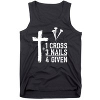 1 Cross 3 Nails 4 Given Happy Easter Day Jesus Christian Tank Top