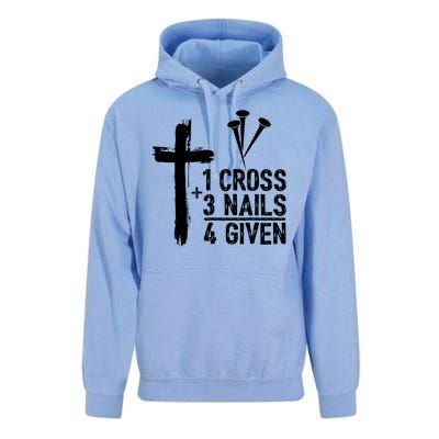 1 Cross 3 Nails 4 Given Happy Easter Day Jesus Christian Unisex Surf Hoodie