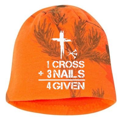 1 Cross 3 Nails Forgiven Christian Easter Gift Kati - Camo Knit Beanie