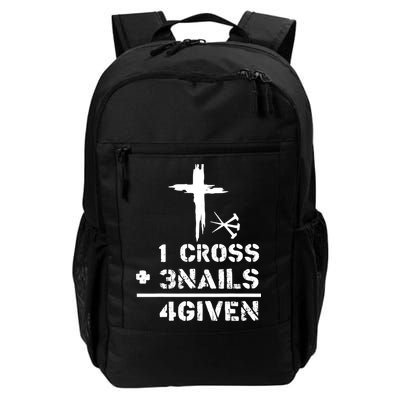 1 Cross 3 Nails Forgiven Christian Easter Day Gift Backpack