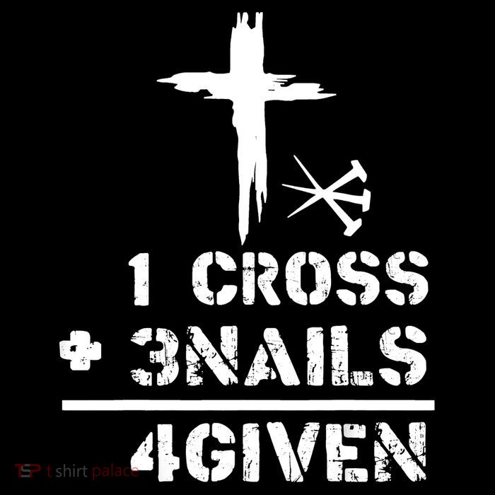 1 Cross 3 Nails Forgiven Christian Easter Day Gift Sustainable Bucket Hat