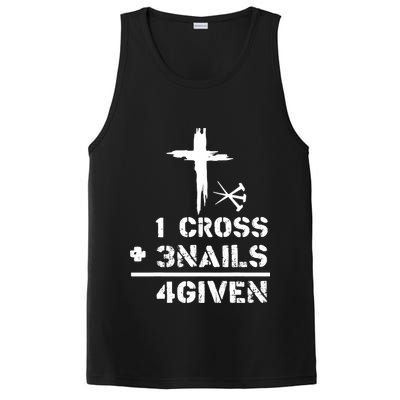 1 Cross 3 Nails Forgiven Christian Easter Day Gift PosiCharge Competitor Tank