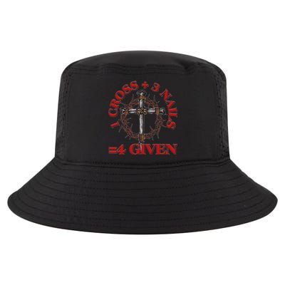 1 Cross 3 Nails 4 Giving Crucifixion Cool Comfort Performance Bucket Hat