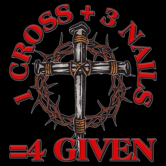 1 Cross 3 Nails 4 Giving Crucifixion Button