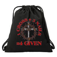 1 Cross 3 Nails 4 Giving Crucifixion Drawstring Bag
