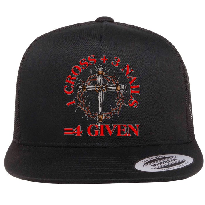 1 Cross 3 Nails 4 Giving Crucifixion Flatbill Hat