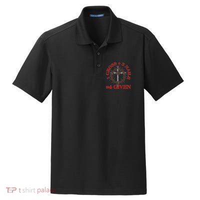 1 Cross 3 Nails 4 Giving Crucifixion Dry Zone Grid Polo