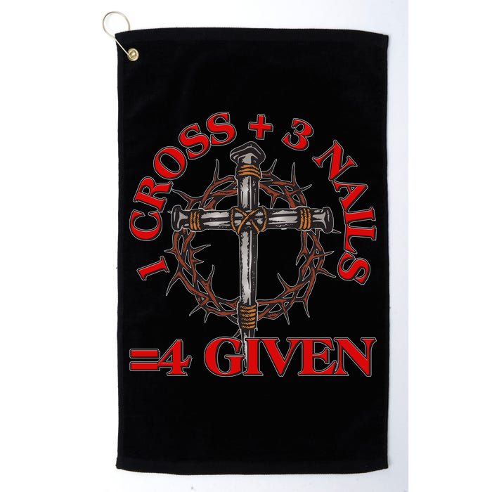 1 Cross 3 Nails 4 Giving Crucifixion Golf Towel