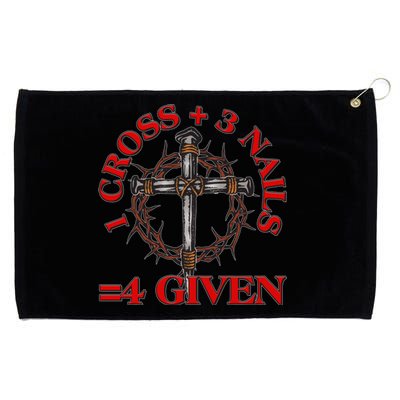 1 Cross 3 Nails 4 Giving Crucifixion Grommeted Golf Towel