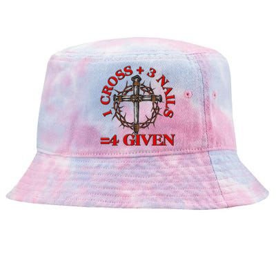 1 Cross 3 Nails 4 Giving Crucifixion Tie-Dyed Bucket Hat