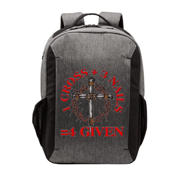 1 Cross 3 Nails 4 Giving Crucifixion Vector Backpack