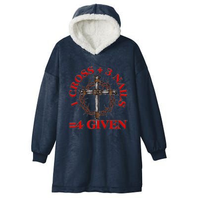 1 Cross 3 Nails 4 Giving Crucifixion Hooded Wearable Blanket