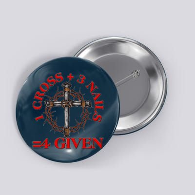 1 Cross 3 Nails 4 Giving Crucifixion Button