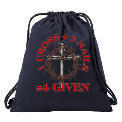 1 Cross 3 Nails 4 Giving Crucifixion Drawstring Bag