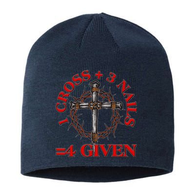 1 Cross 3 Nails 4 Giving Crucifixion Sustainable Beanie