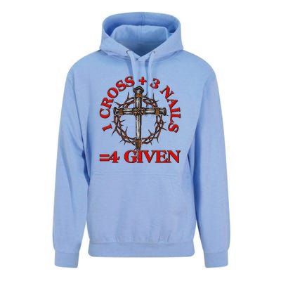 1 Cross 3 Nails 4 Giving Crucifixion Unisex Surf Hoodie