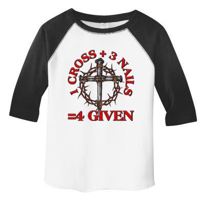 1 Cross 3 Nails 4 Giving Crucifixion Toddler Fine Jersey T-Shirt