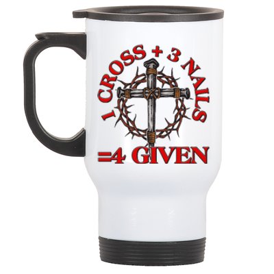 1 Cross 3 Nails 4 Giving Crucifixion Stainless Steel Travel Mug