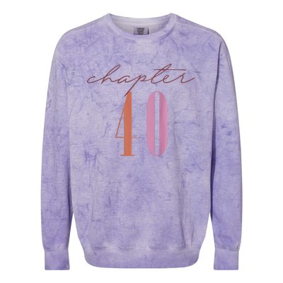 1984 Chapter 40 Est 1984 Retro 40th Birthday Colorblast Crewneck Sweatshirt