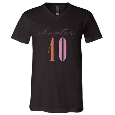 1984 Chapter 40 Est 1984 Retro 40th Birthday V-Neck T-Shirt