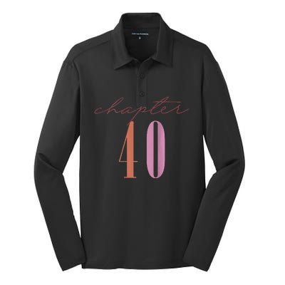 1984 Chapter 40 Est 1984 Retro 40th Birthday Silk Touch Performance Long Sleeve Polo