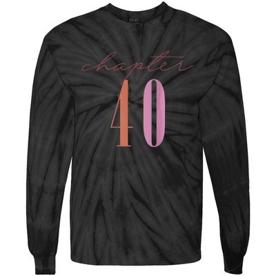 1984 Chapter 40 Est 1984 Retro 40th Birthday Tie-Dye Long Sleeve Shirt