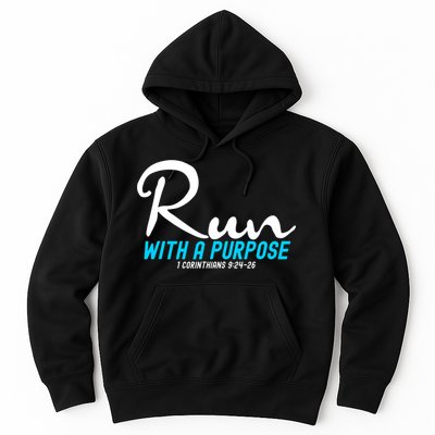 1 Corinthians 924 26 Run With A Purpose Hoodie