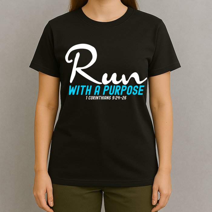 1 Corinthians 924 26 Run With A Purpose T-Shirt