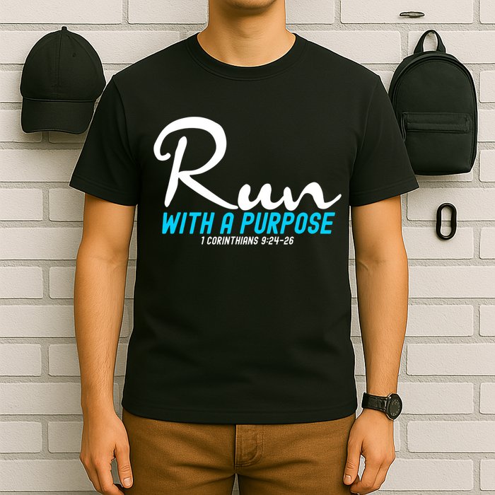 1 Corinthians 924 26 Run With A Purpose T-Shirt