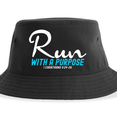 1 Corinthians 924 26 Run With A Purpose Sustainable Bucket Hat