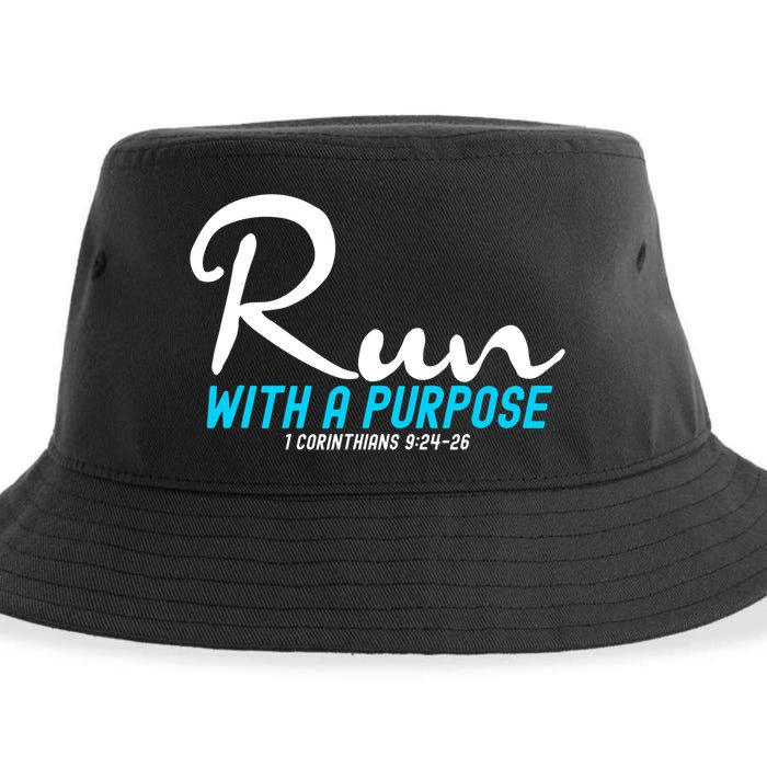 1 Corinthians 924 26 Run With A Purpose Sustainable Bucket Hat