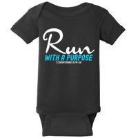 1 Corinthians 924 26 Run With A Purpose Baby Bodysuit