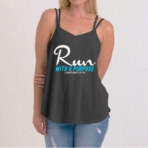 1 Corinthians 924 26 Run With A Purpose Women's Strappy Tank