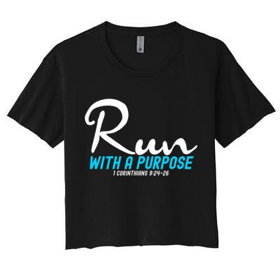 1 Corinthians 924 26 Run With A Purpose Crop Top