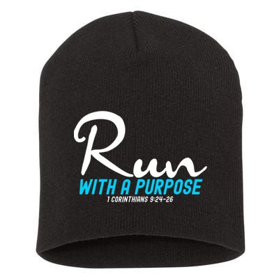 1 Corinthians 924 26 Run With A Purpose Short Acrylic Beanie
