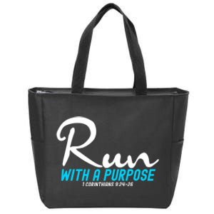 1 Corinthians 924 26 Run With A Purpose Zip Tote Bag