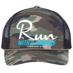 1 Corinthians 924 26 Run With A Purpose Retro Rope Trucker Hat Cap