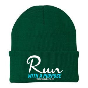 1 Corinthians 924 26 Run With A Purpose Knit Cap Winter Beanie