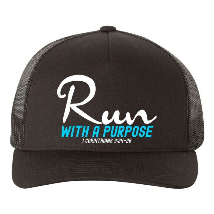 1 Corinthians 924 26 Run With A Purpose Yupoong Adult 5-Panel Trucker Hat