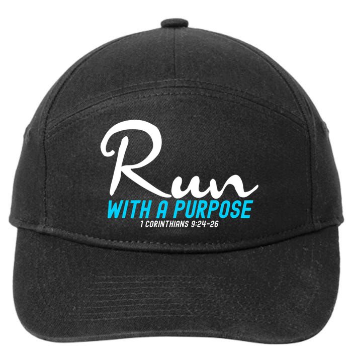 1 Corinthians 924 26 Run With A Purpose 7-Panel Snapback Hat