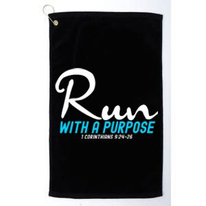 1 Corinthians 924 26 Run With A Purpose Platinum Collection Golf Towel