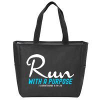 1 Corinthians 924 26 Run With A Purpose Zip Tote Bag