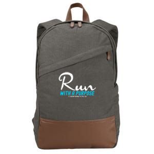 1 Corinthians 924 26 Run With A Purpose Cotton Canvas Backpack