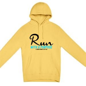 1 Corinthians 924 26 Run With A Purpose Premium Pullover Hoodie