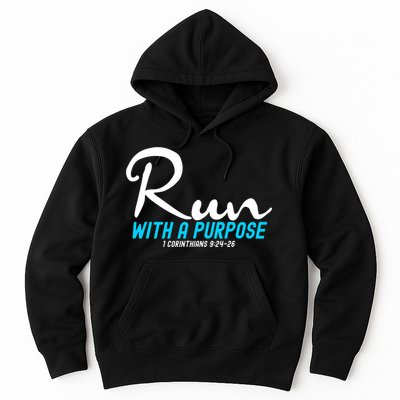 1 Corinthians 924 26 Run With A Purpose Hoodie