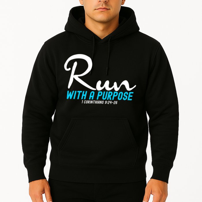 1 Corinthians 924 26 Run With A Purpose Hoodie
